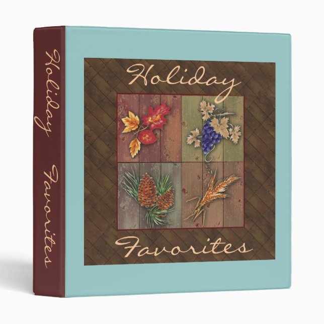 Holiday Favorites Recipe Notebook Binder (Front/Spine)