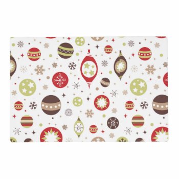 Holiday Festive Christmas Retro Pattern Placemat by All_About_Christmas at Zazzle