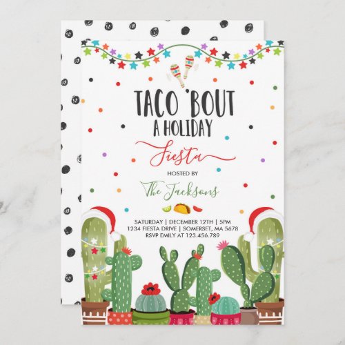Holiday Fiesta Party Invitation Taco Bout A Party