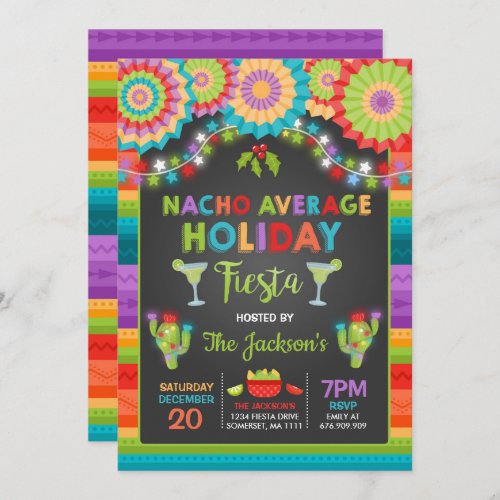 Holiday Fiesta Party Invite Nacho Average Party