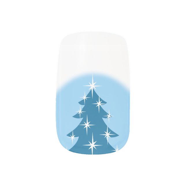 Holiday Fingernails Christmas Tree Nail Decals (Right Thumb)