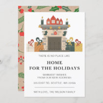 Holiday Fireplace Winter Weve Moved Holiday Card