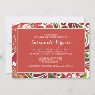 Holiday Flair Bridal Shower Invitation