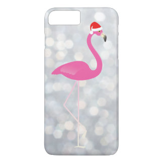 Holiday Flamingo iPhone 7 on silver lights iPhone 8 Plus/7 Plus Case