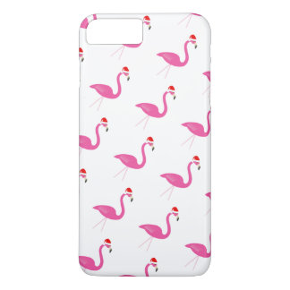 Holiday Flamingos iPhone 7 in white iPhone 8 Plus/7 Plus Case