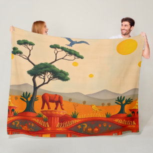 Holiday fleece blanket
