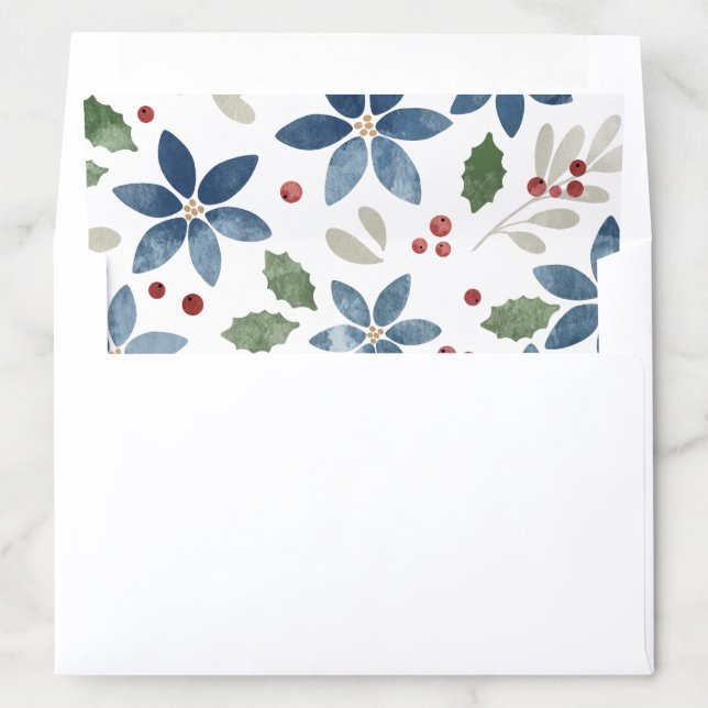 Holiday Floral Envelope Liner (In Envelope)