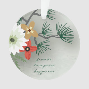 Holiday Floral Friendship Ornament