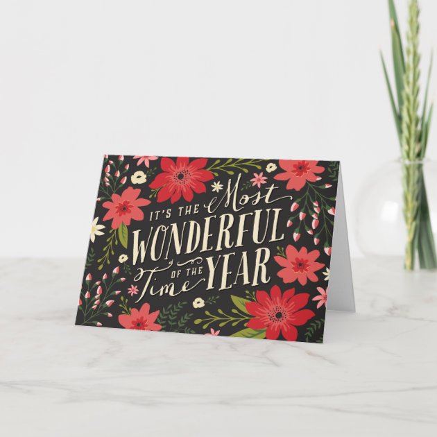 Holiday Floral Greeting Card