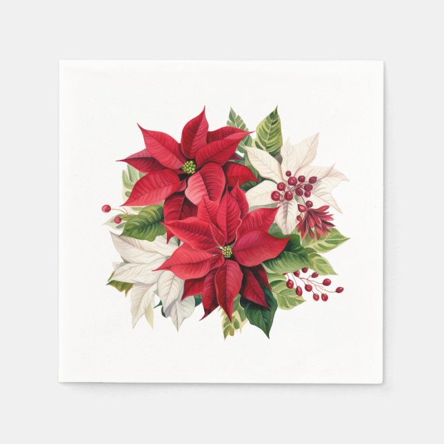 Holiday Floral Napkins (Front)