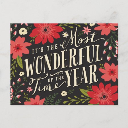 Holiday Floral Postcard