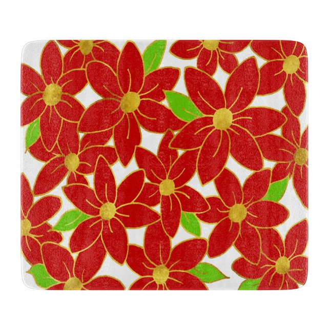 Holiday Flowers 2 Cutting Board (Front)