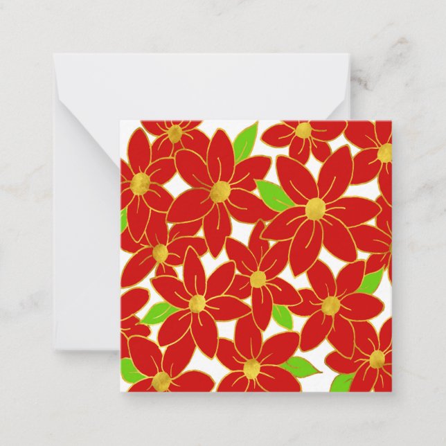 Holiday Flowers 2 Note Card (Front)