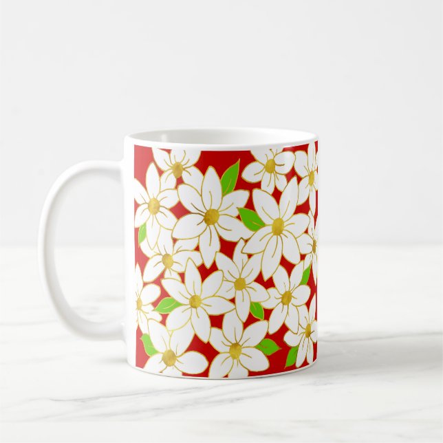 Holiday Flowers Coffee Mug (Left)