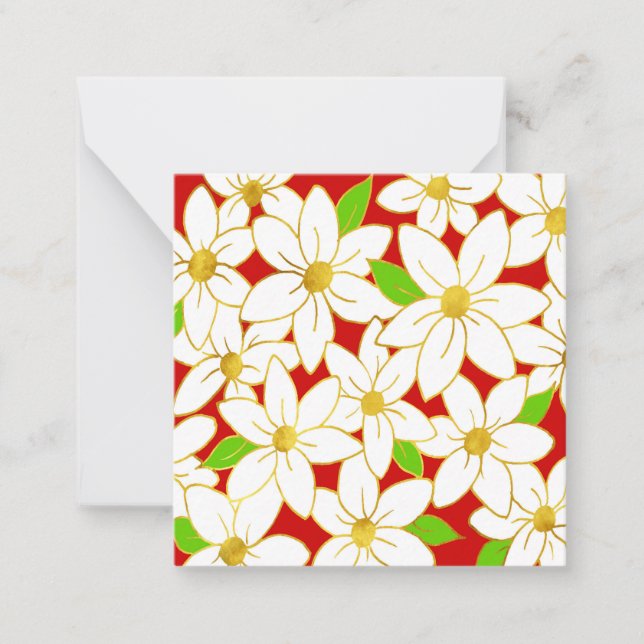 Holiday Flowers Note Card (Front)