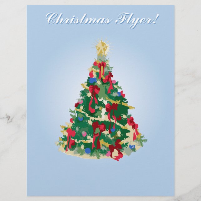 Holiday Flyer: Colorful Christmas Tree Flyer (Front)