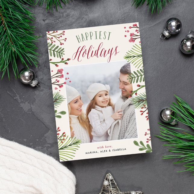 Holiday Foliage | Christmas Photo Card (Creator Uploaded)