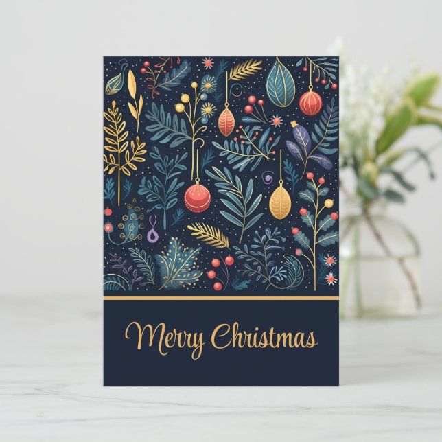 Holiday Foliage Photo Card (Standing Front)