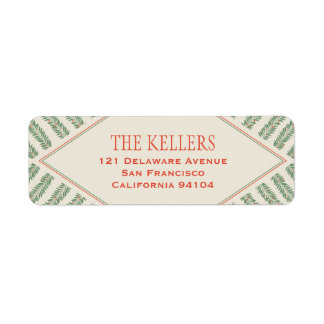 Holiday Foliage Quadrant Ivory and Green Label