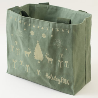 Holiday Folk Shopping Tote