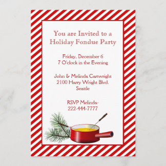 Holiday Fondue Party Invitation