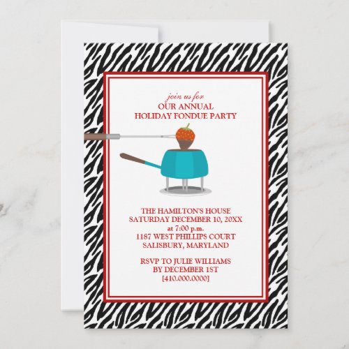 Holiday Fondue Party Invitations