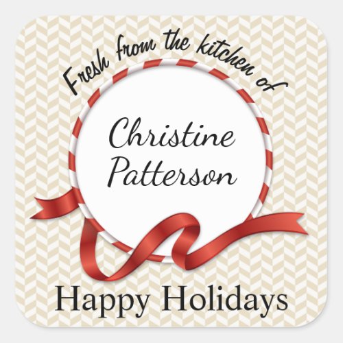 Holiday Food Gifts with Your Name Square Sticker