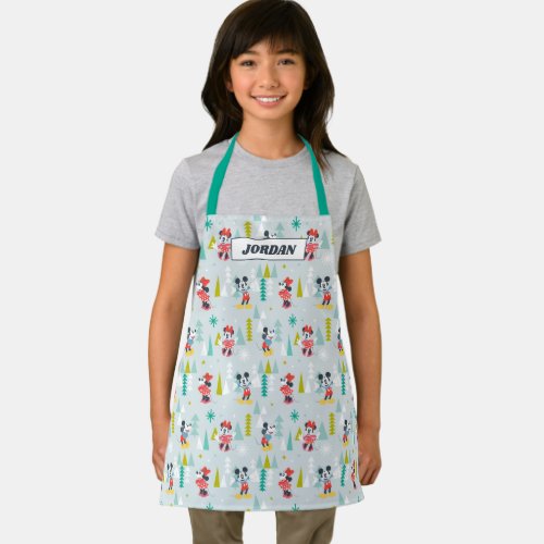 Holiday For All  Mickey  Minnie Christmas Apron