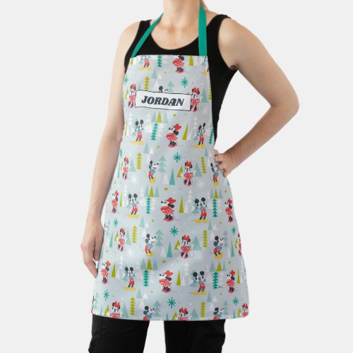 Holiday For All  Mickey  Minnie Christmas Apron