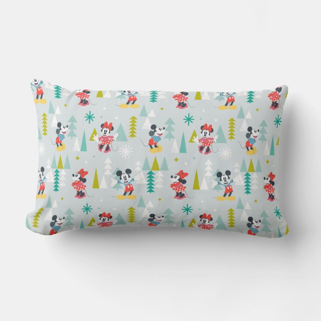 Holiday For All | Mickey & Minnie Christmas Lumbar Pillow (Front)