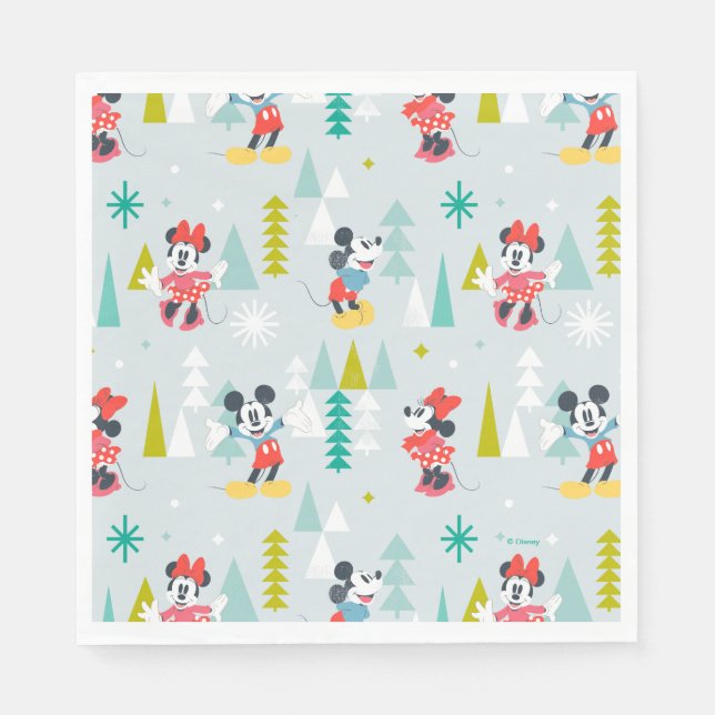 Holiday For All | Mickey & Minnie Christmas Napkins (Front)