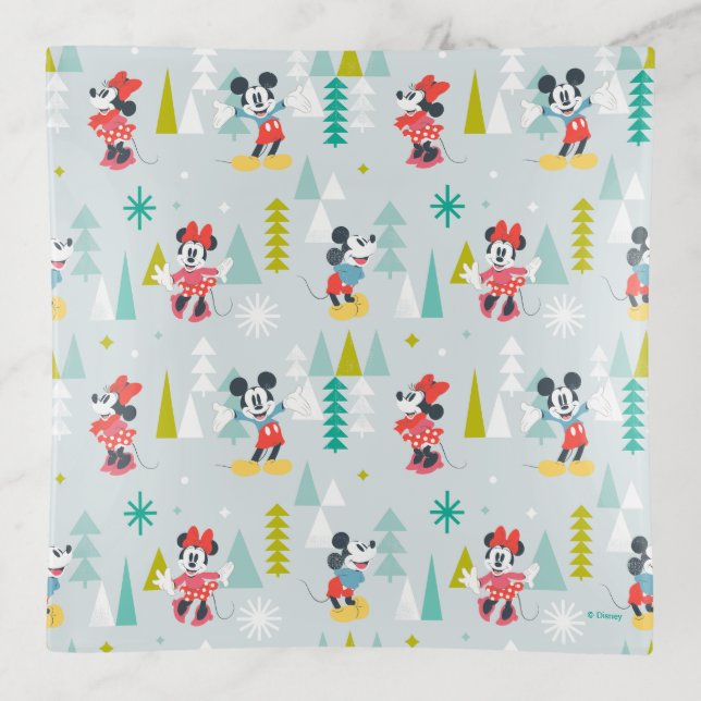 Holiday For All | Mickey & Minnie Christmas Trinket Tray (Front)