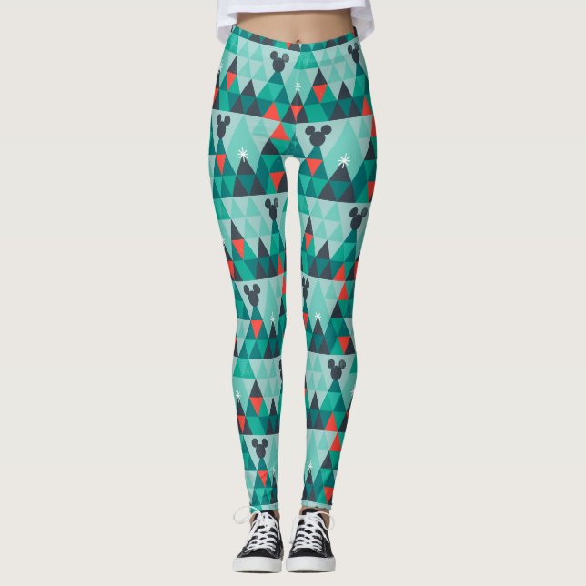 Holiday For All | Retro Christmas Pattern Leggings (Front)