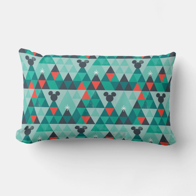 Holiday For All | Retro Christmas Pattern Lumbar Pillow (Front)