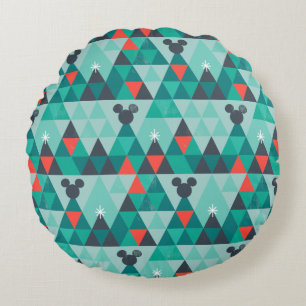 Holiday For All Retro Christmas Pattern Round Pillow