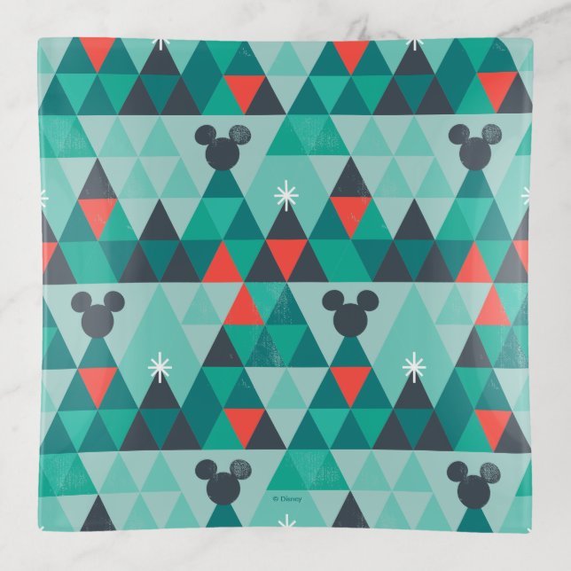 Holiday For All | Retro Christmas Pattern Trinket Tray (Front)