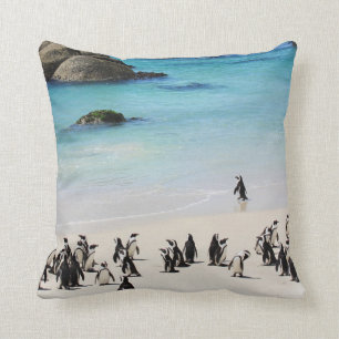 Holiday For Penguins Throw Pillow