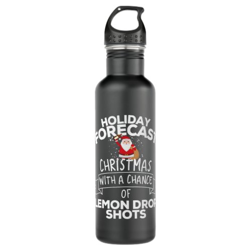 Holiday Forecast Christmas With A Chance Of Lemon  Stainless Steel Water Bottle