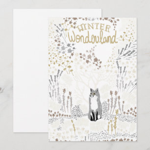 Holiday Fox Winter Wonderland Card