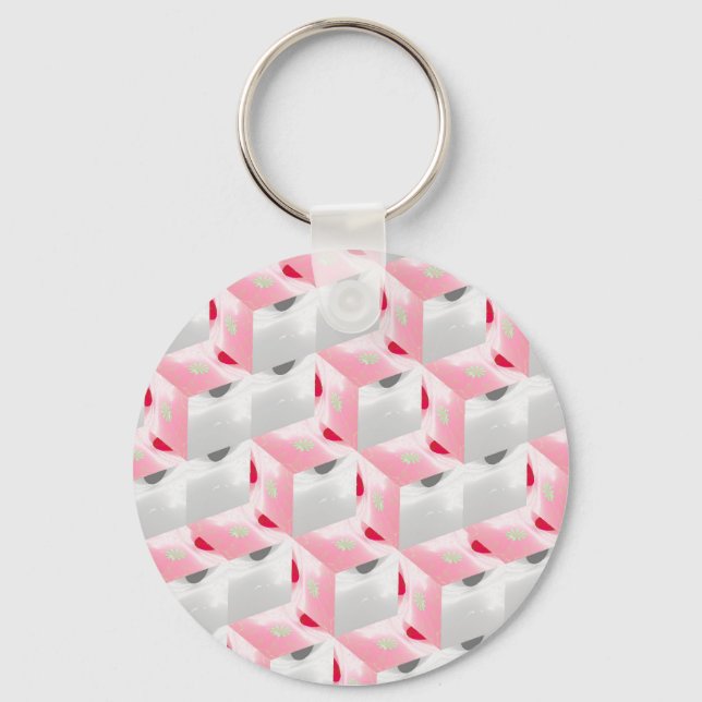 Holiday Fractal Keychain (Front)