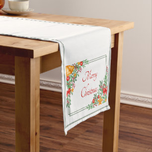 Holiday frame custom short table runner