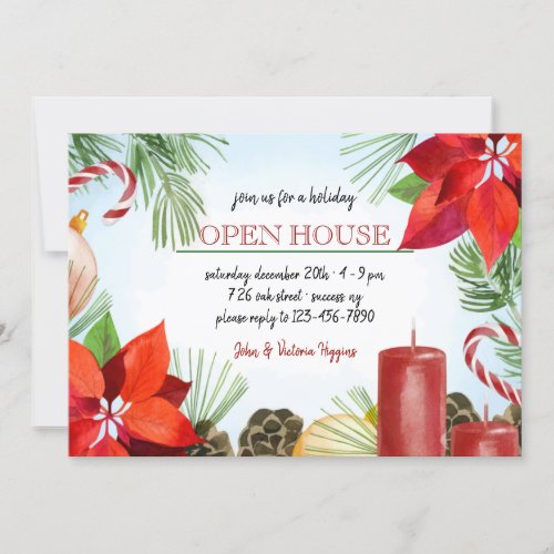 Holiday Frame Open House Invitation