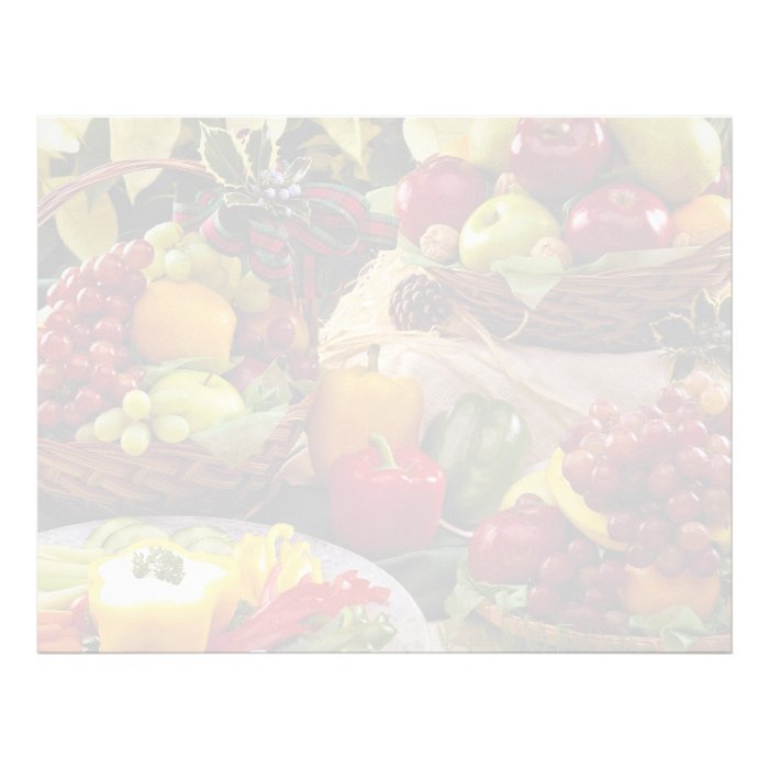 Holiday fruit baskets letterhead design 