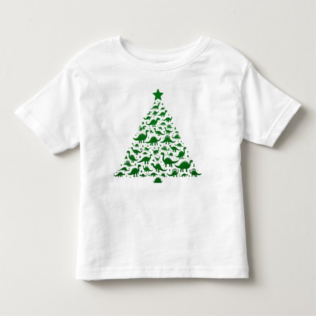 Holiday Fun Dinosaur Christmas Toddler T-shirt (Front)