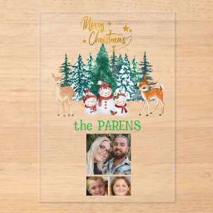 Holiday fun from family acrylic invitations