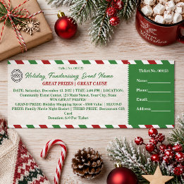 Holiday Fundraiser Christmas School Event Raffle Tickets