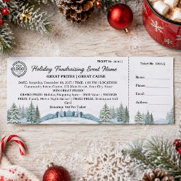 Holiday Fundraiser School Christmas Trees Event  Raffle Tickets