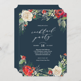 Holiday Garden Cocktail Party Invitation