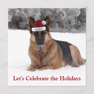 Holiday German Shepherd Invitation