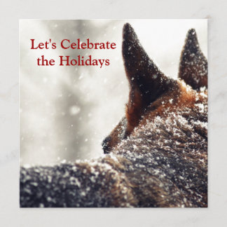 Holiday German Shepherd Invitation